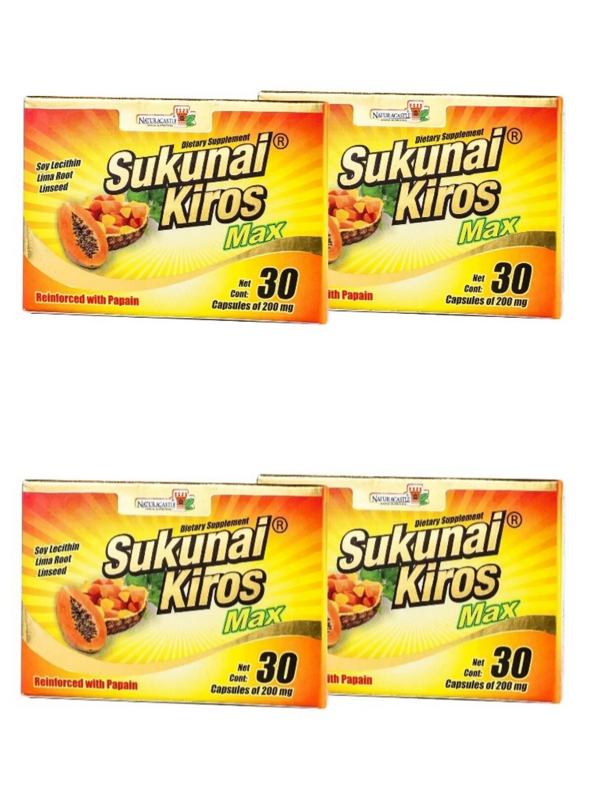4 Sukunai Kiros MAX 120 Caps 500mg Exp 2026