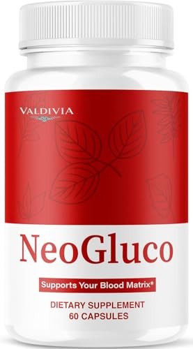 NeoGluco Blood Sugar Support Supplement Capsules Natural 1 Pack 60Ct