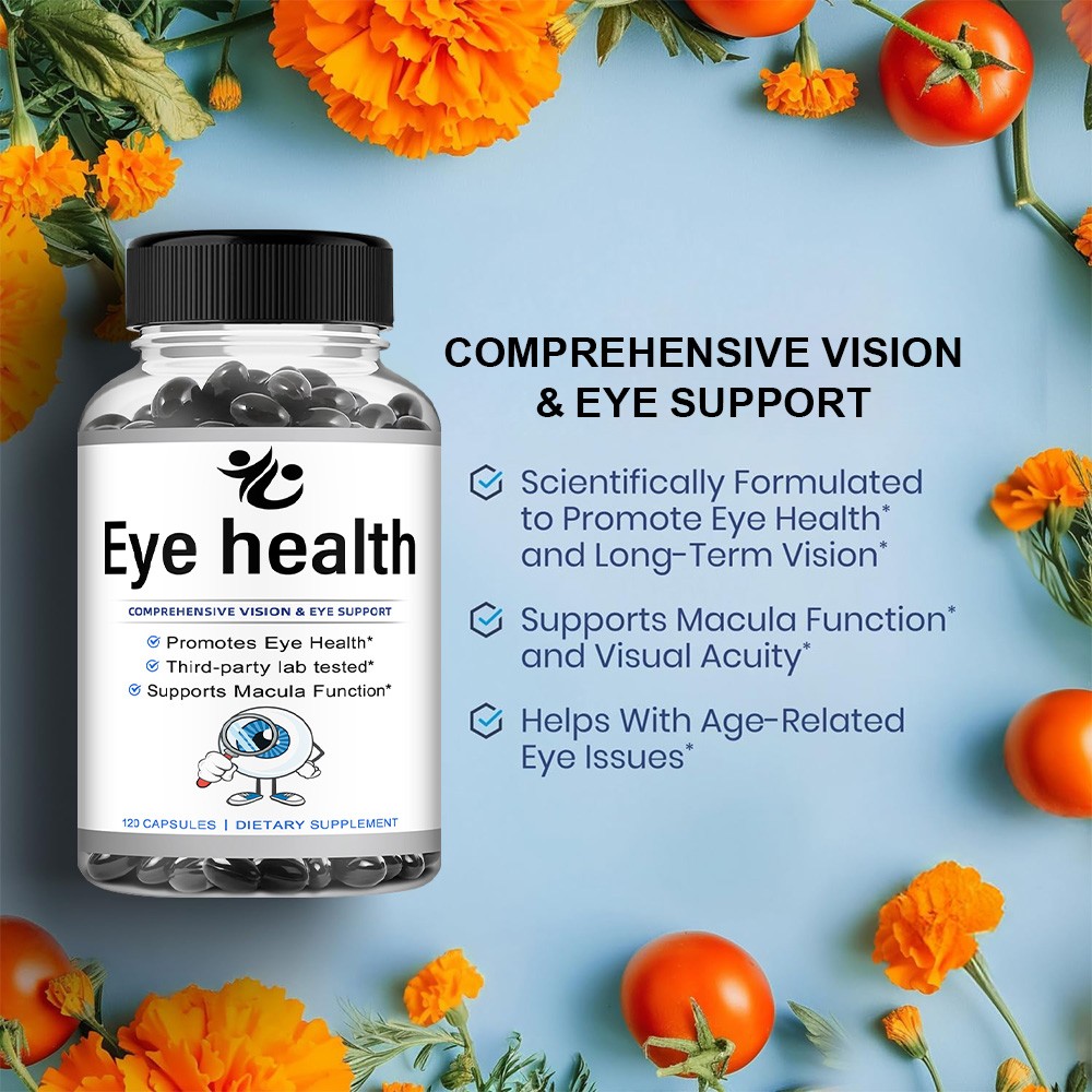 Eye Vitamins With Lutein,Zeaxanthin,Astaxanthin,Marigold Flower Extract 120 Caps