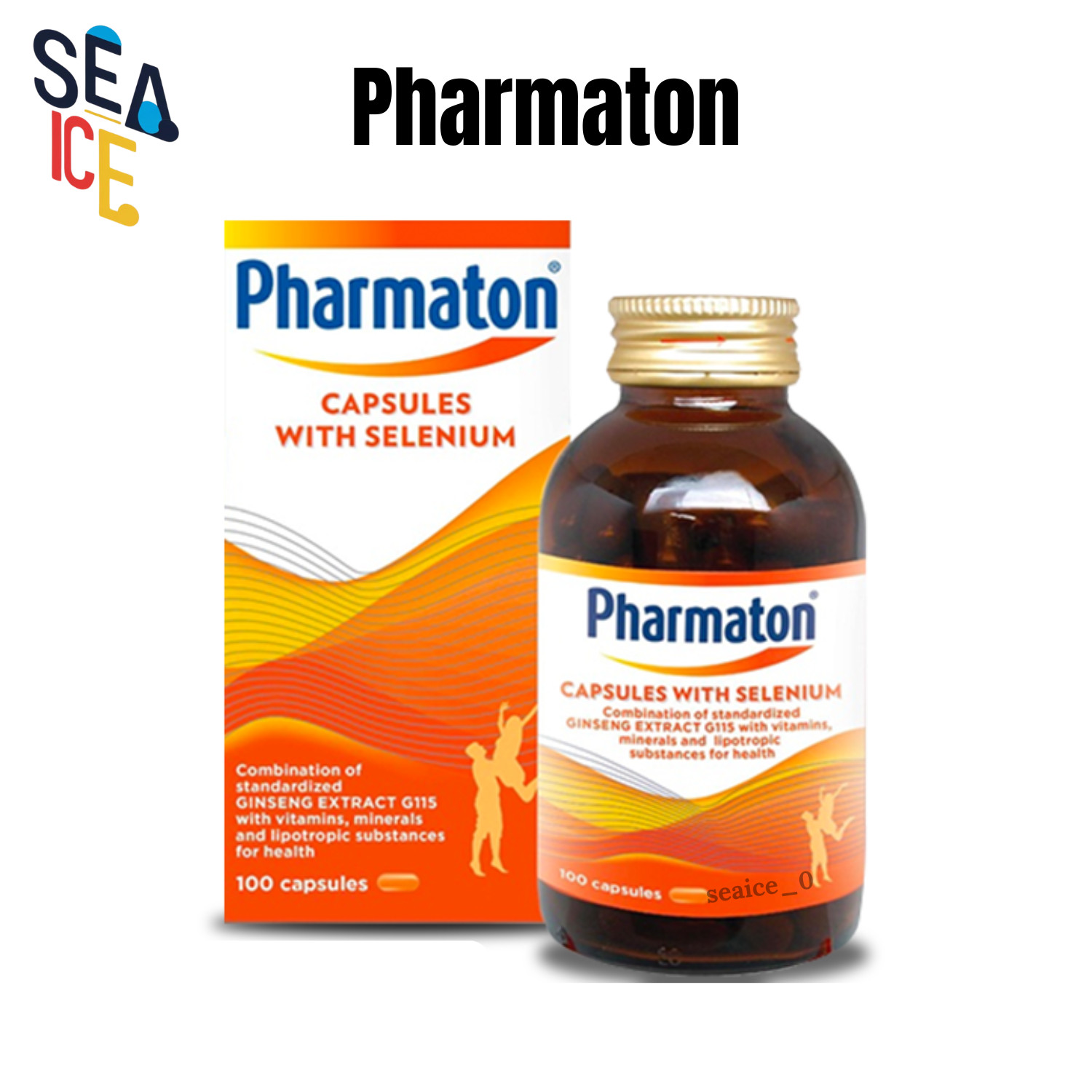 Pharmaton with G115 Ginseng & Selenium Energy Booster 100 Tablets New