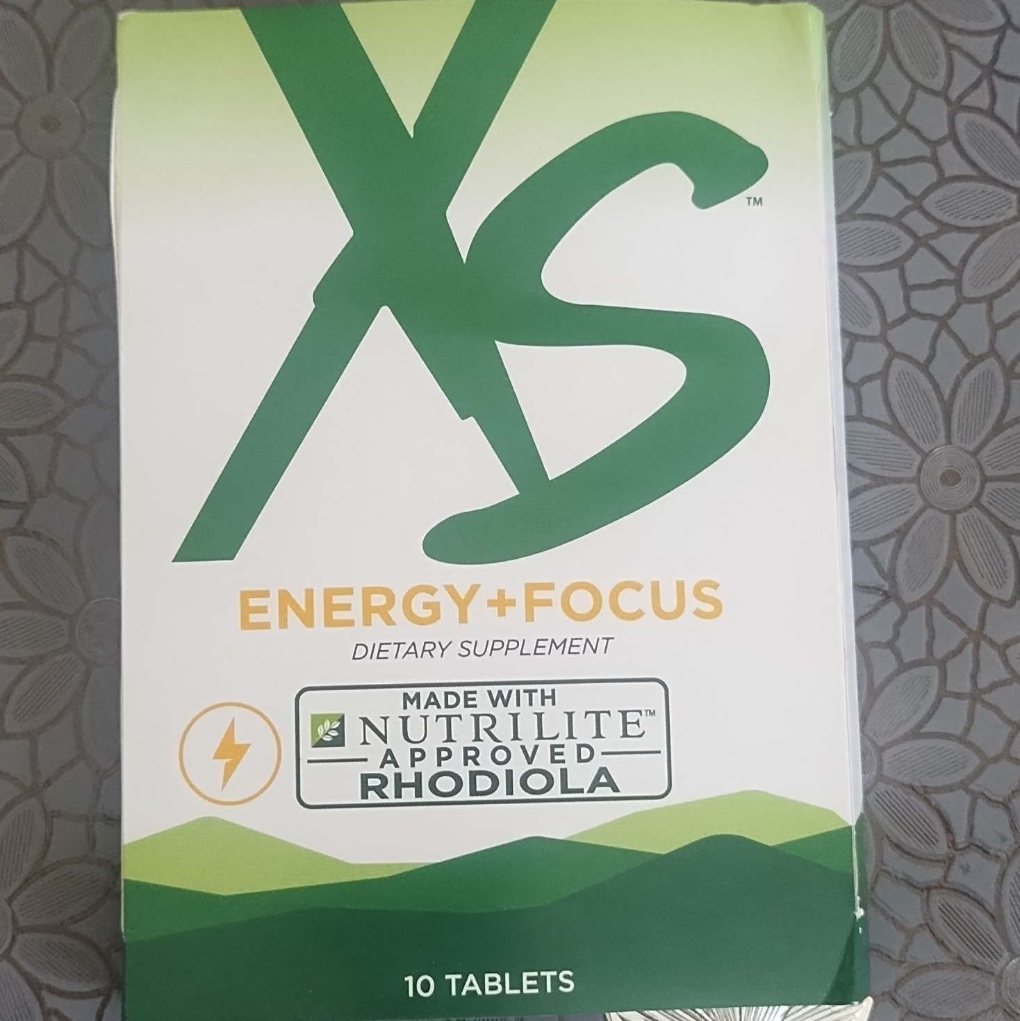 XS Energy+Focus Dietary Supplement Tablets, 10 Count w/ Rhodiola rosea
