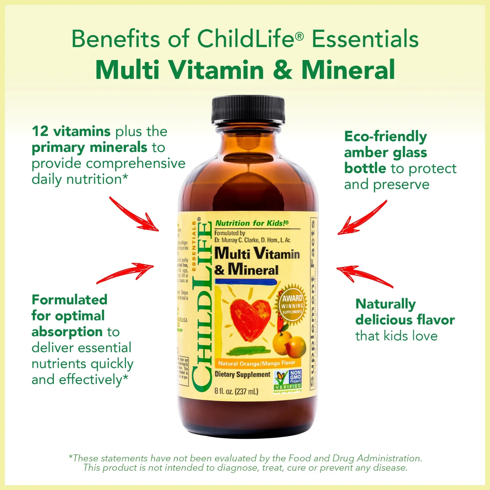Childlife Child Life – Multi Vitamin & Mineral Orange Mango 8 fl.oz