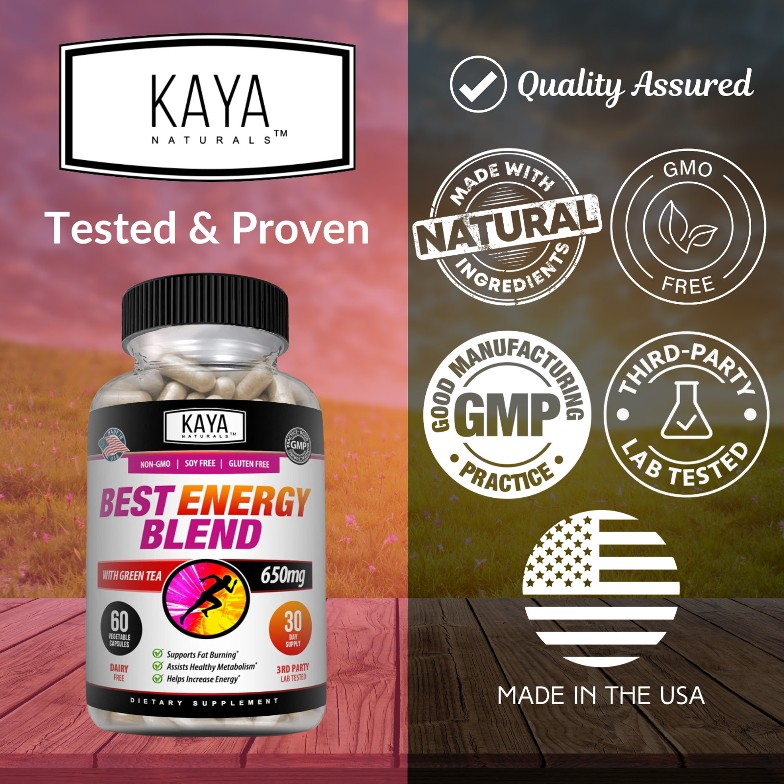 Best Energy Blend 60Ct -Energy Support, Boost Metabolism, Weight Management
