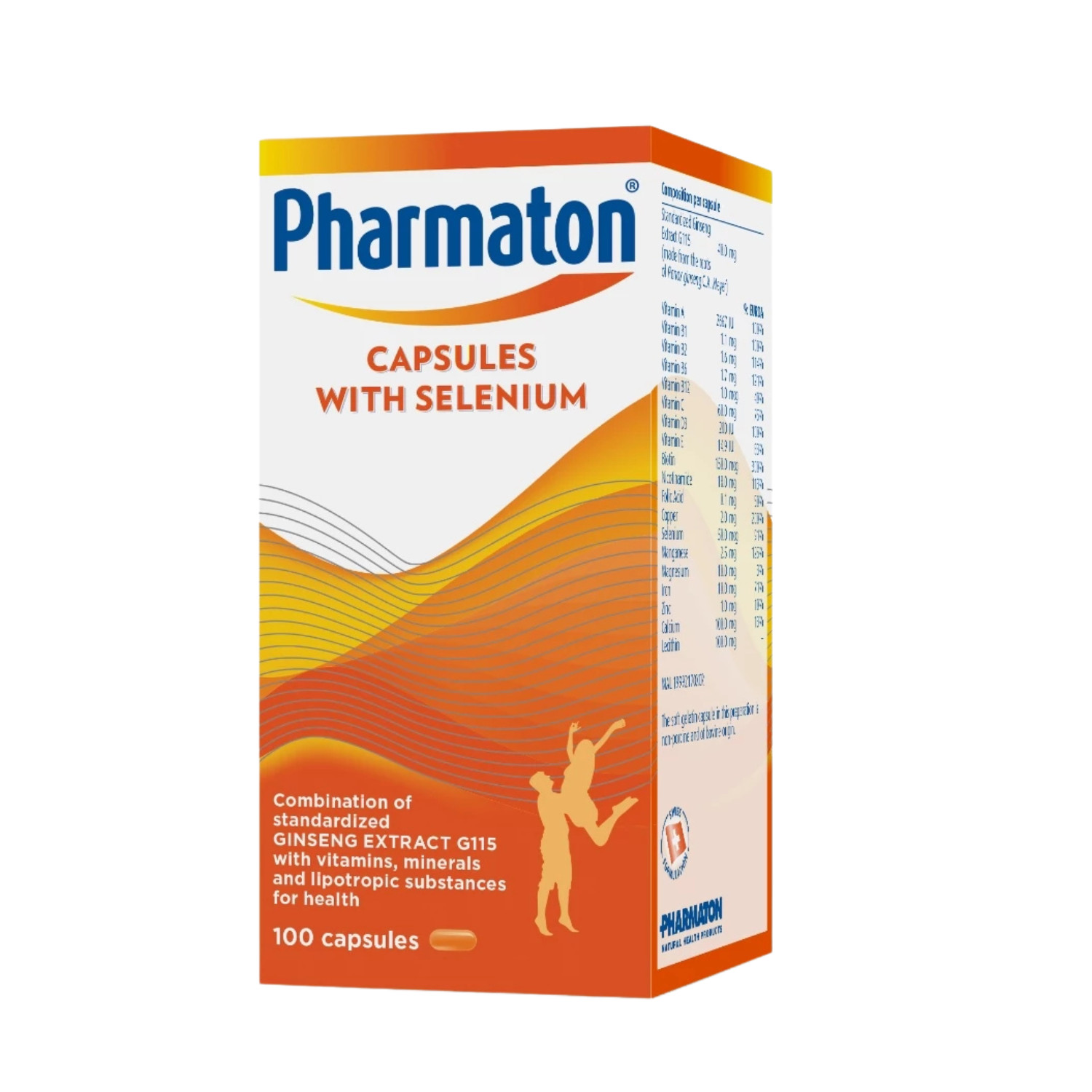 Pharmaton 100 Tablets | Energy Booster Ginseng + Selenium | Original Sealed