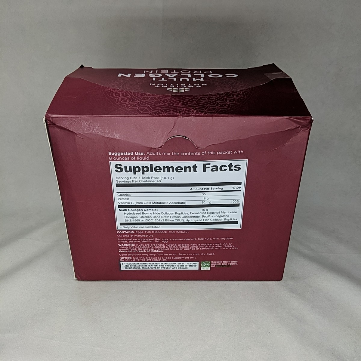 Ancient Nutrition Multi Collagen Protein 40 Stick Packs Exp. 01/08/27