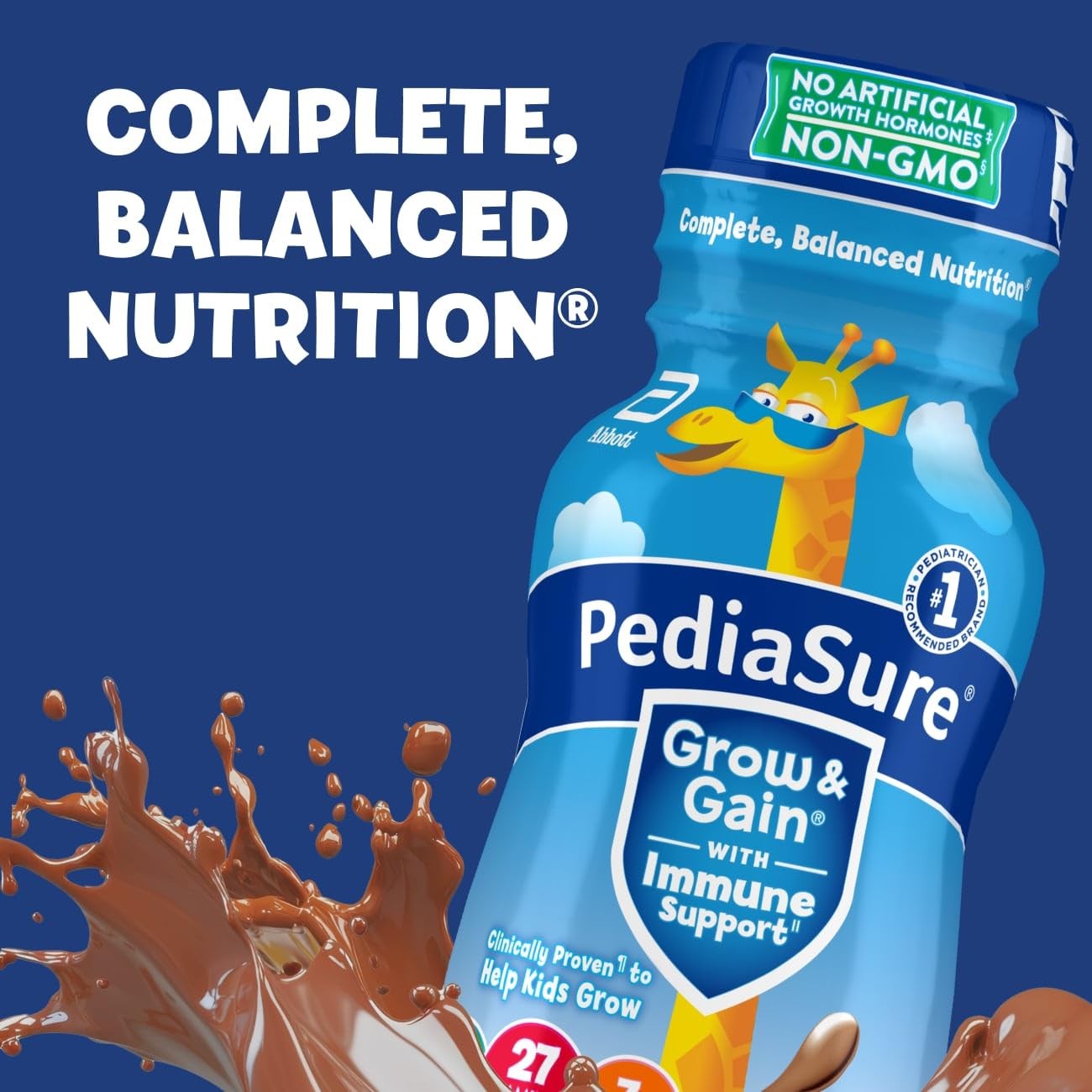 PediaSure Grow & Gain with Immune Support, 27 Vitamins & Minerals for Kids, 7…