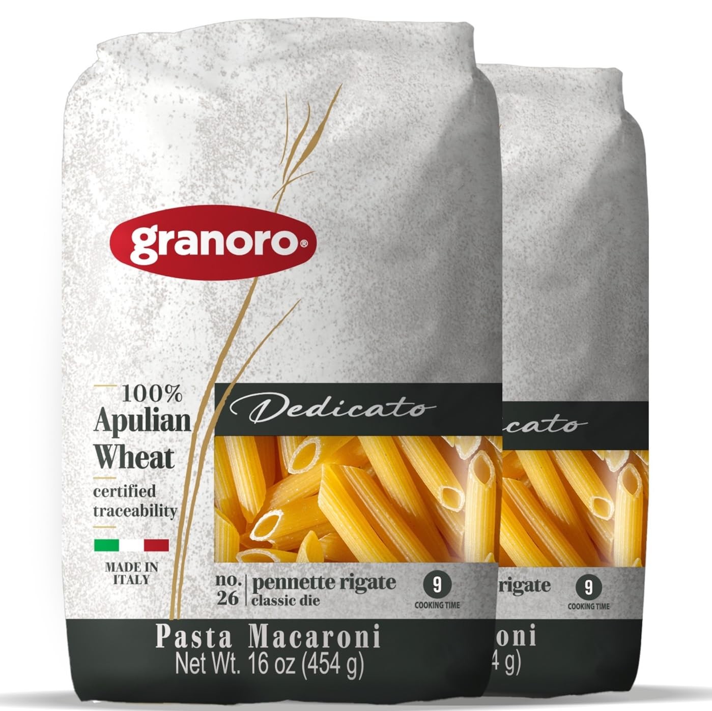 Dedicato Penne Rigate #26 – Authentic Italian Pasta, Made from 100% Puglia Du…