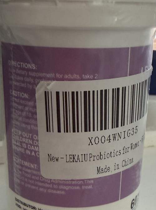 LEKAIU Probiotics Ashwagandha Cranberry 60 Capsules Women Exp 10/29/2027