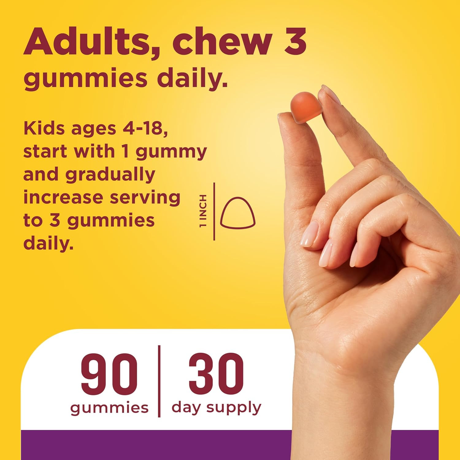 Nature Made Prebiotic Fiber Gummies Digestive System Support Adults Kids 90ct