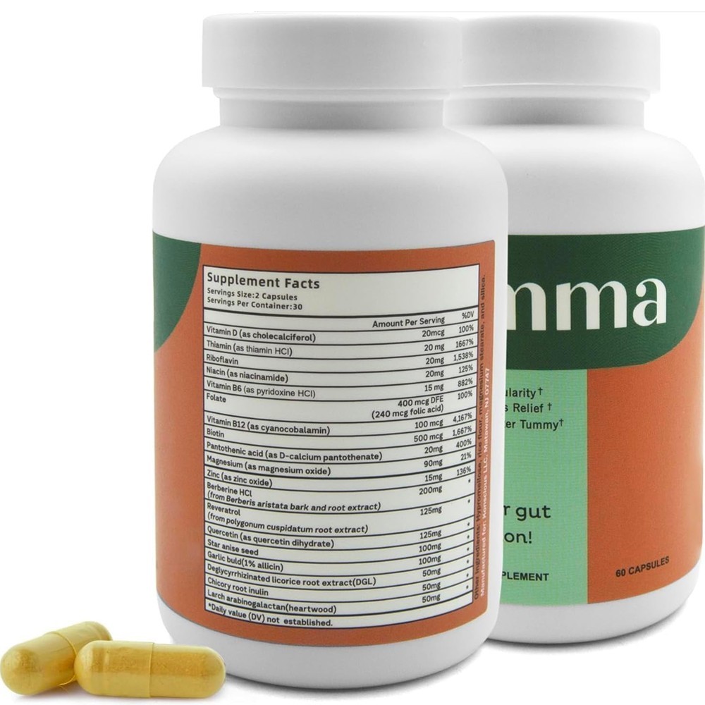 1-5X Emma Relief Supplement Keto for Gut Bloating 60 Capsules Exp 1/2028 latest