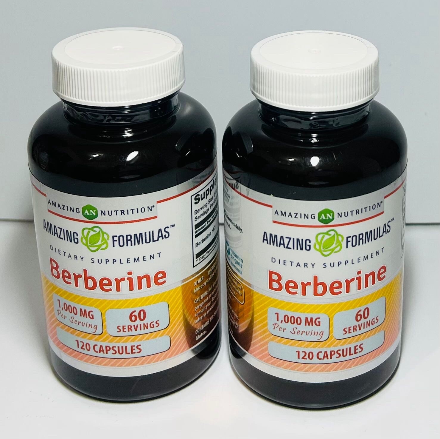 Amazing Nutrition 1000mg Berberine 120 Capsules ✅ 2 Pack