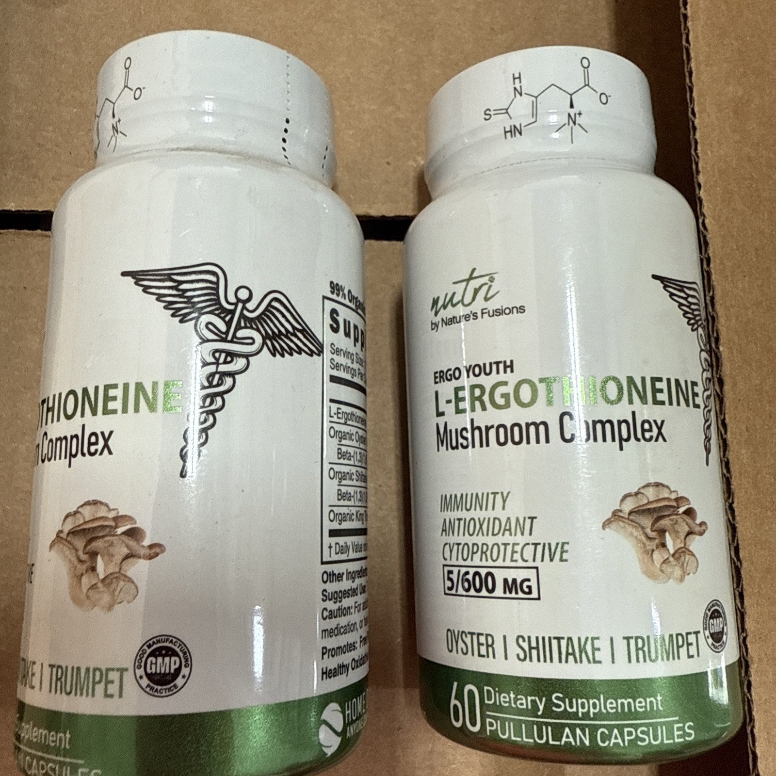2 X Nutri Organic Ergo Youth L-Ergothioneine – Mushroom Complex — 60 Organic Ca