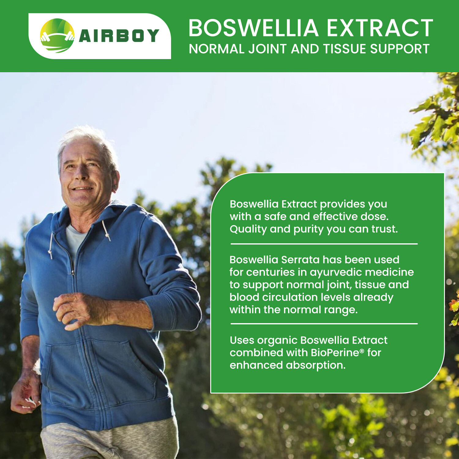 Boswellia Extract 710mg Capsules – BioPerine – Joint Health Support Pain Relief