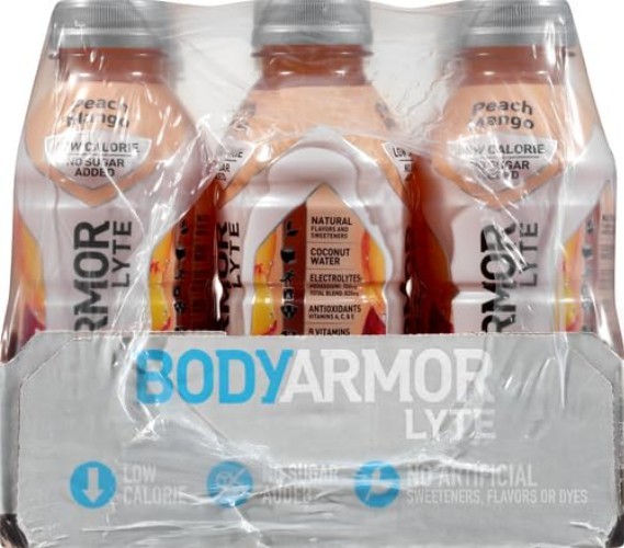 Electrolyte Drink Peach Mango 16 Fl Oz Bottles Pack of 24 Hydration Sports