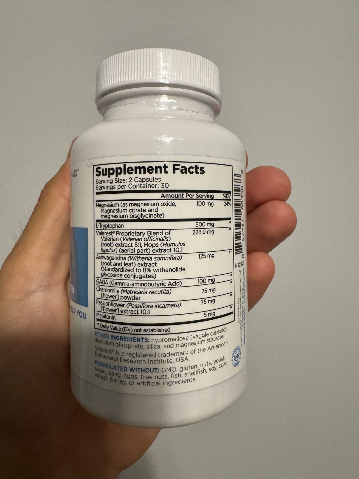 RELAXIUM Sleep Aid Professional Strength Melatonin 5mg 60 Capsules BB 10/27