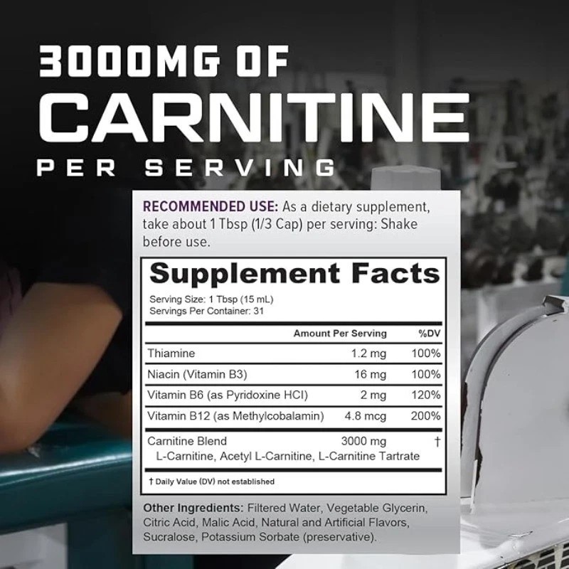 Cutler Nutrition Carnitine 3000 Liquid – Daily Energy Workout Recovery Support