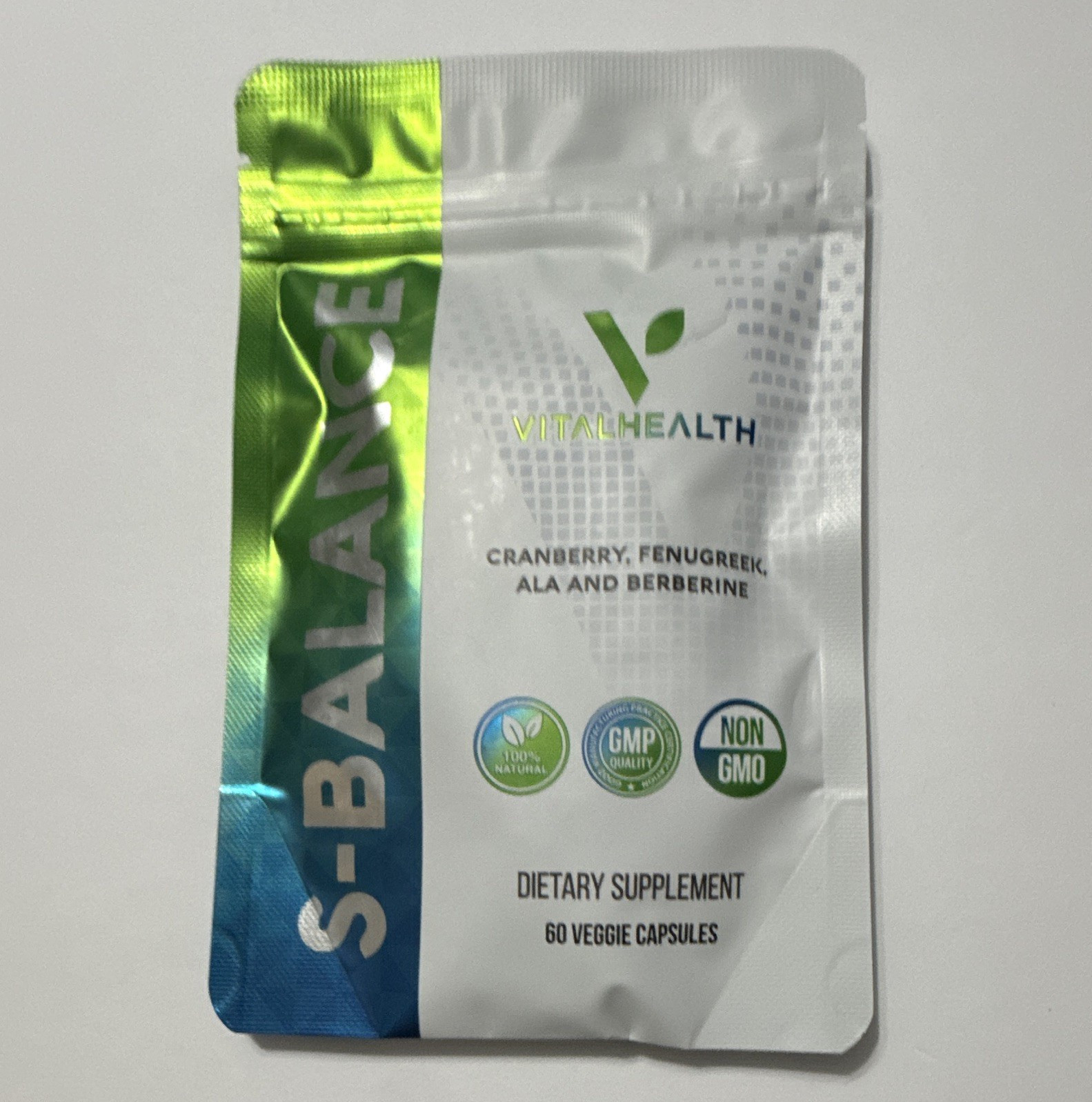 VitalHealth S-BALANCE Cranberry Fenugreek ALA Berberine 60 Capsules