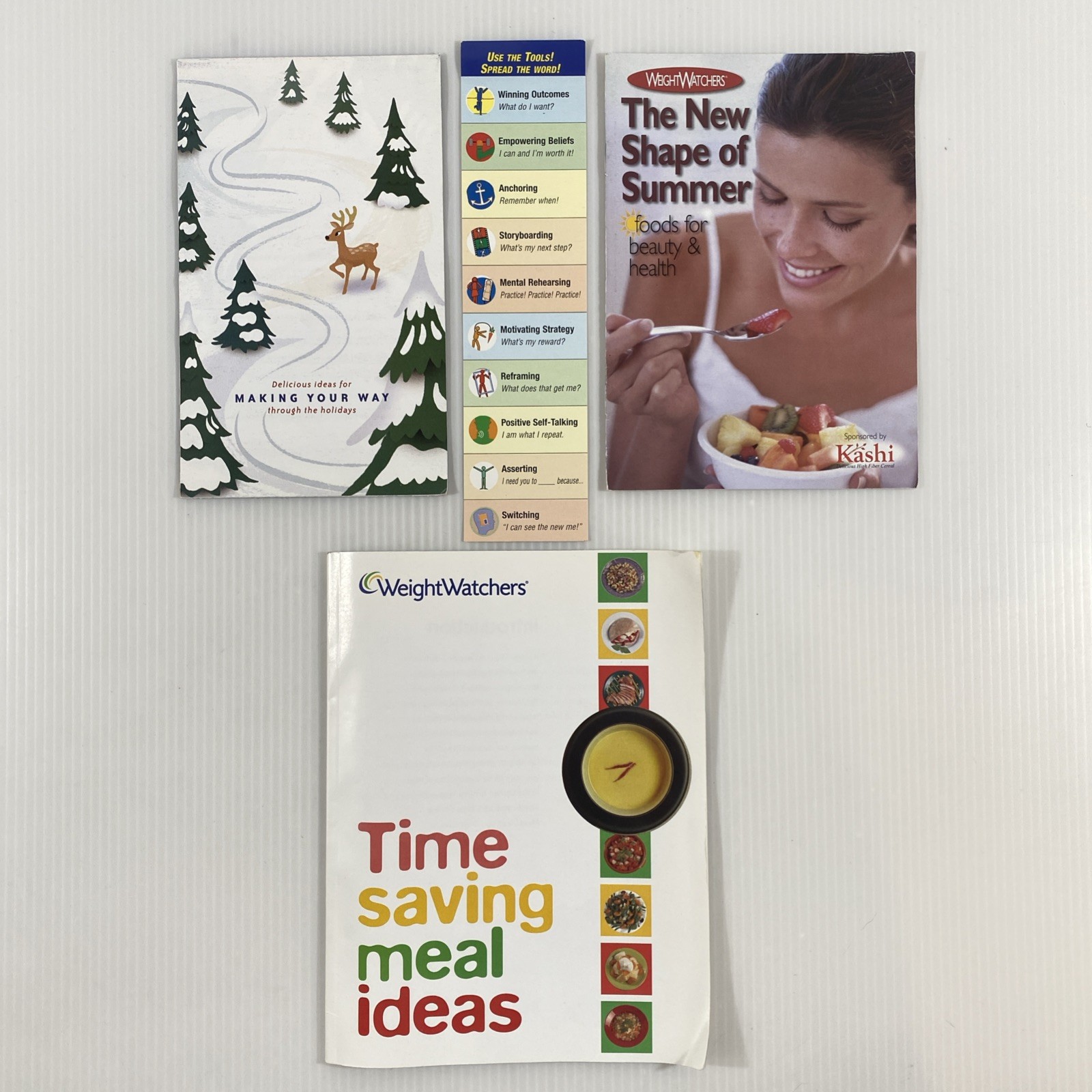 Weight Watchers Branded Case With Miscellaneous Program Booklets & Recipe Cards