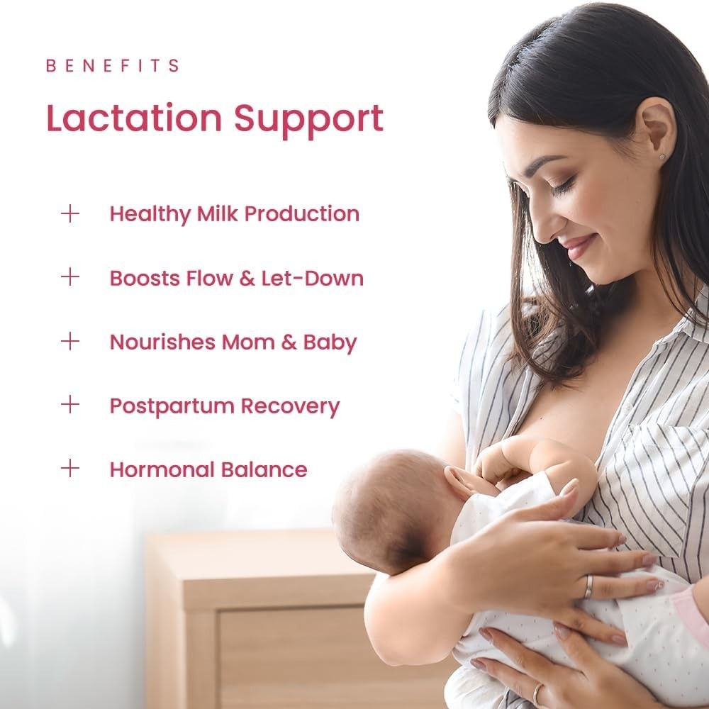 Lactation Support Breastfeeding Supplement with Organic Moringa, Goat’s Rue