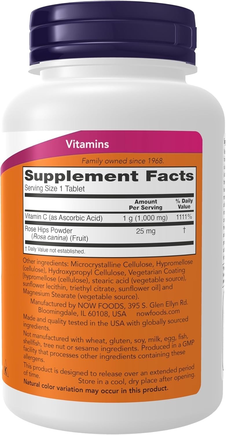 NOW Foods Vitamin C-1000 Sustained Release 3/2027EXP Tablets 100