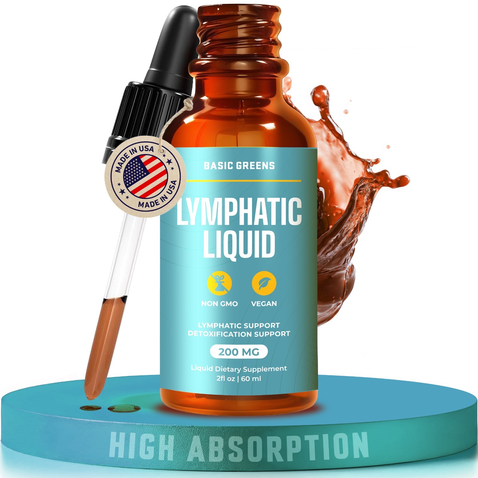 Lymphatic Support Liquid – Natural Immune Booster for Lymphatic Drainage