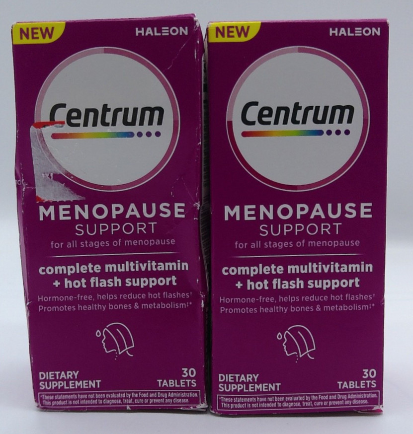 2Pk- Centrum Menopause, 60 Total Tablets, Exp. 8/26