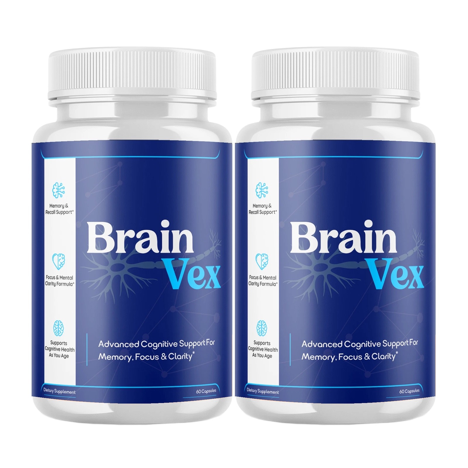 2-Pack BrainVex Capsules – Brain Vex Advanced Brain Health Support – 120 Caps