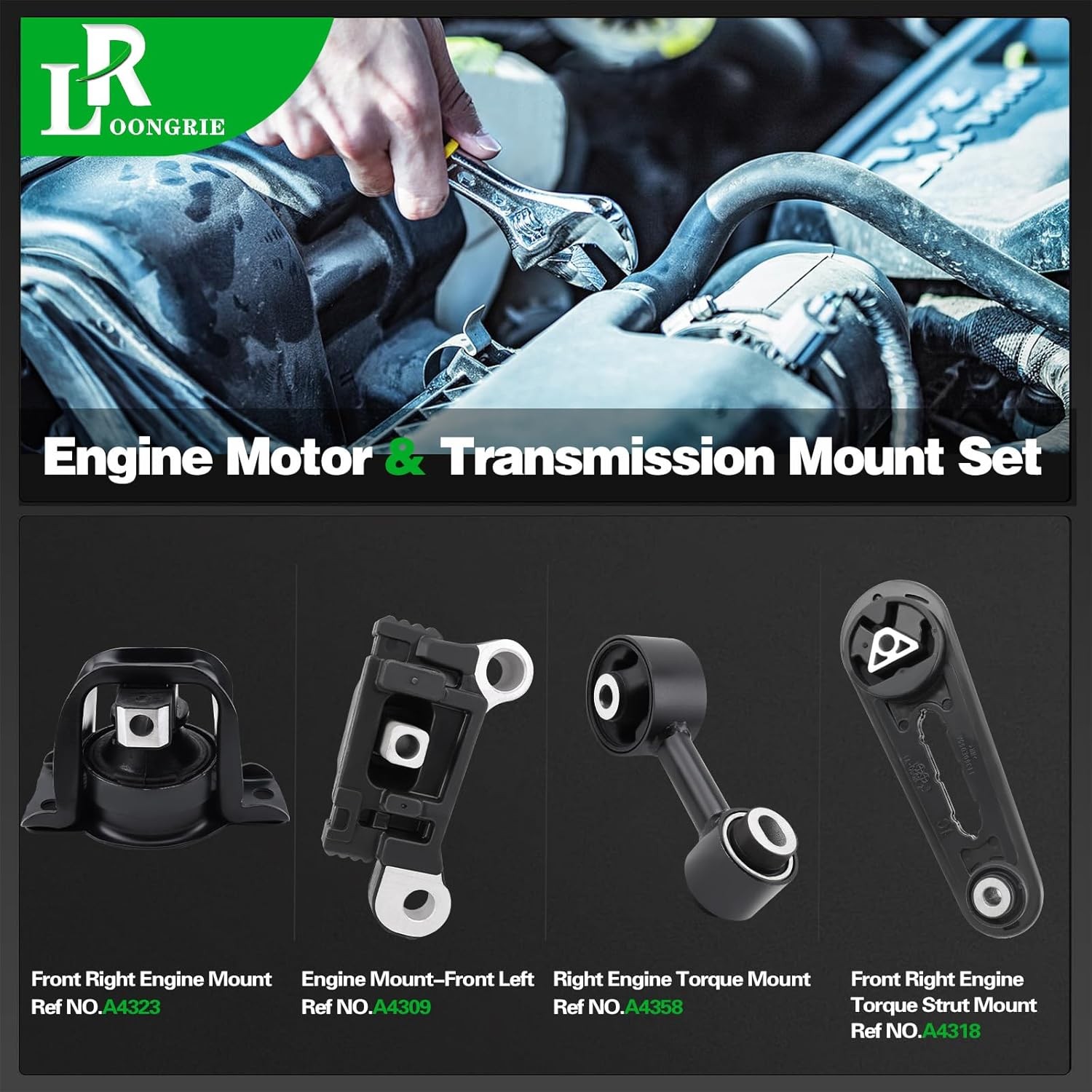 Engine Motor and Trans Mount Kit Compatible with NV200 2013-2021 & City Expre…