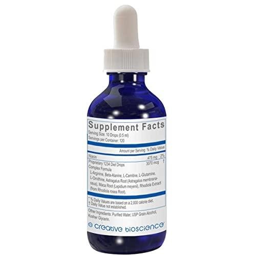 Creative Bioscience 1234 Diet Drops- 6 PACK- 12 2fl. Oz. blue dropper bottles