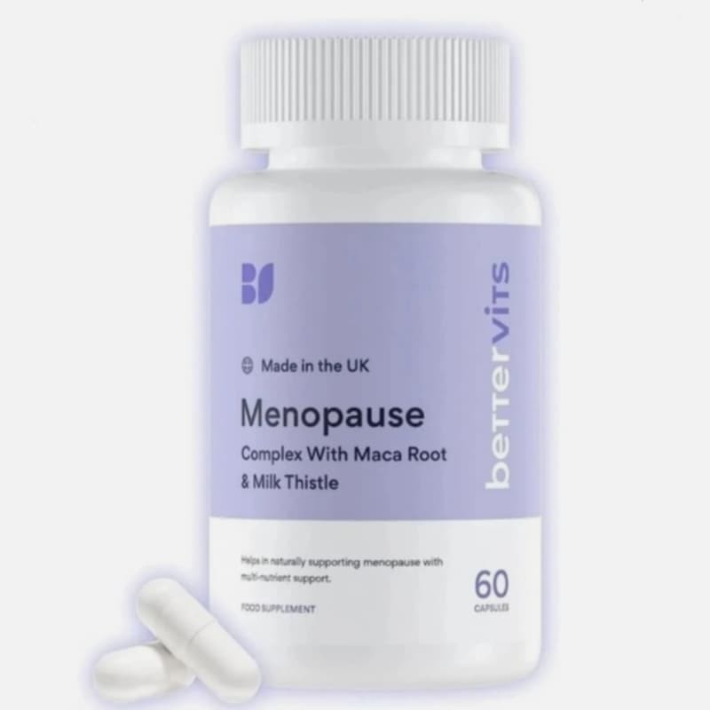 Bettervits 1-3PacK Menopause With & Root Complex 60 Capsules Maca Milk Thistle,