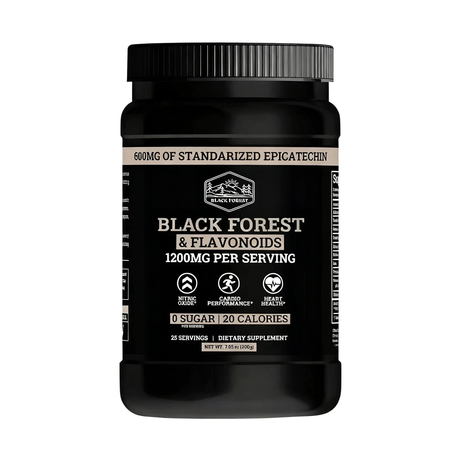 Black Forest High Flavanol Cocoa Powder and Flavonoids Supplements 1200mg V2