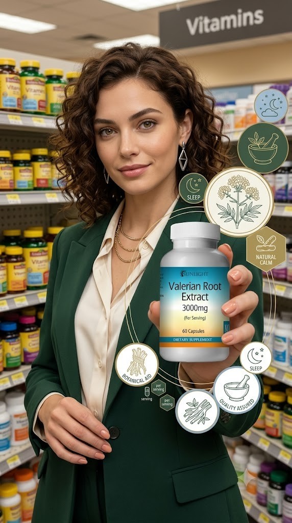 Valerian Root Extract, 3000 mg Capsules high potency-best