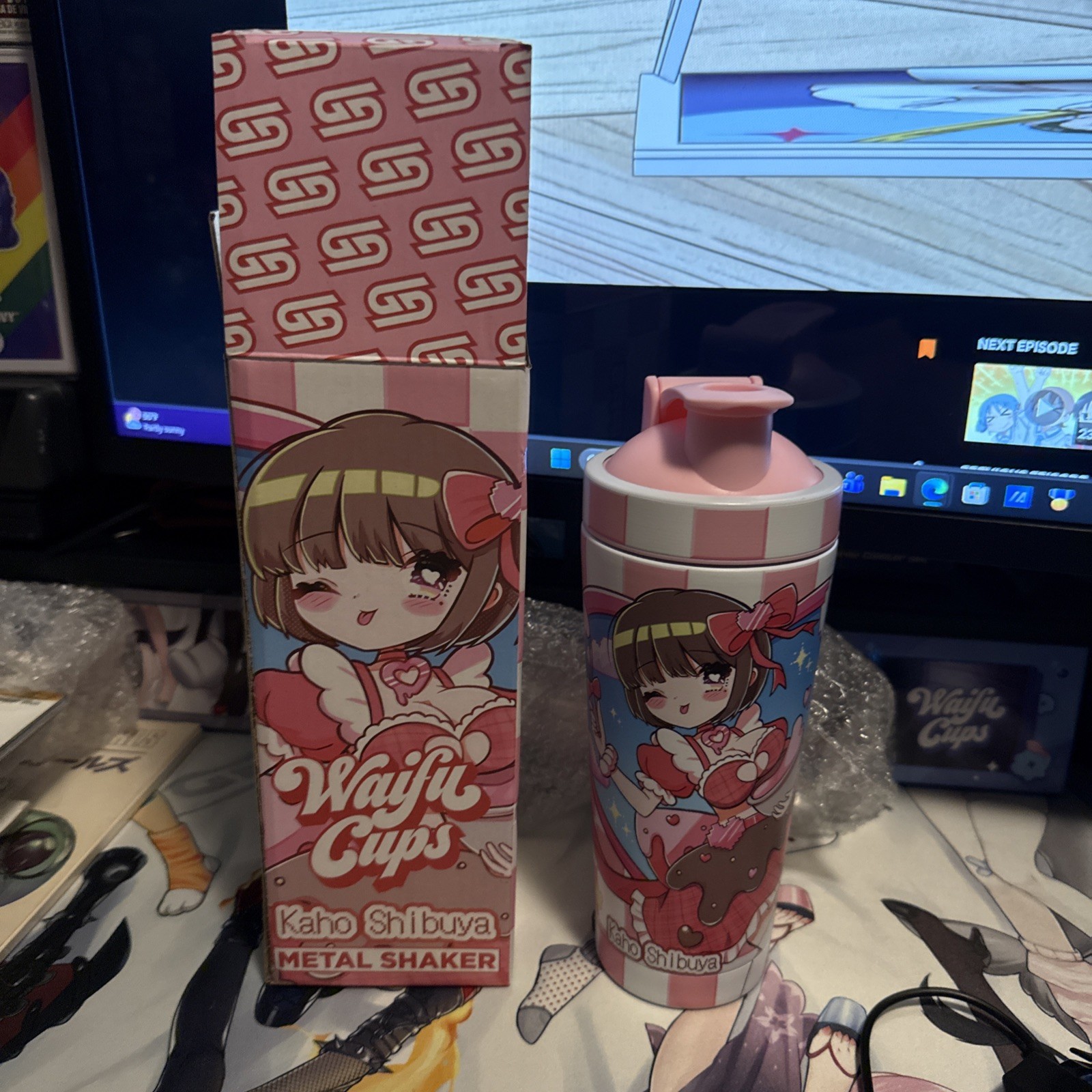 GamerSupps : Waifu Creator Cups – Kaho Shibuya Metal Shaker – New in Box