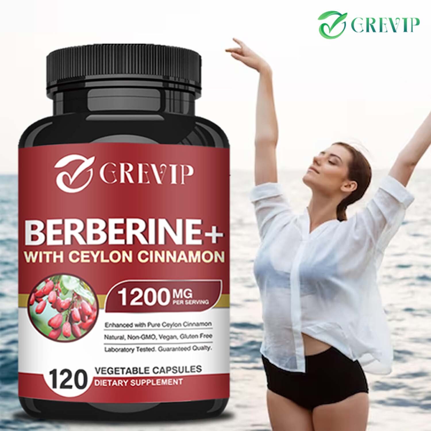 Berberine HCI + Ceylon Cinnamon 1200mg – Anti-inflammatory, Blood Sugar Support