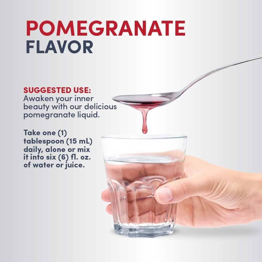 Delicious Pomegranate Liquid Collagen – 16 oz, Supports Skin, Hair, & Joints