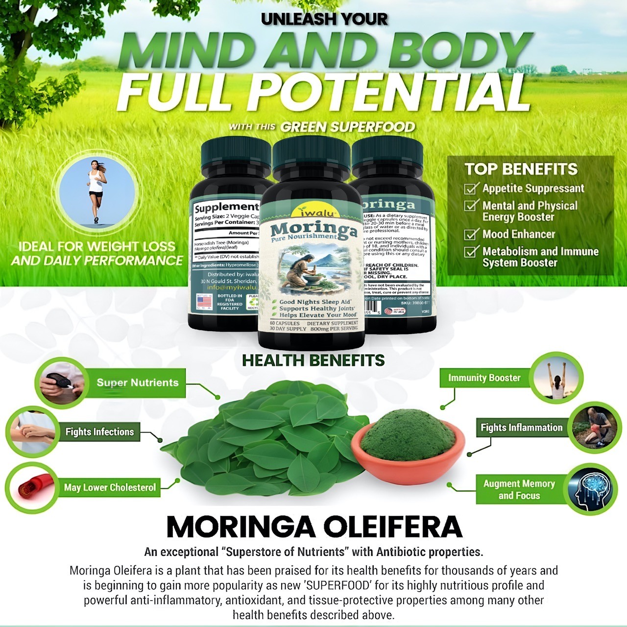 Malunggay Leaves Medicinal Uses – IWALU Official | *FAST FREE SHIPPING* Same Day