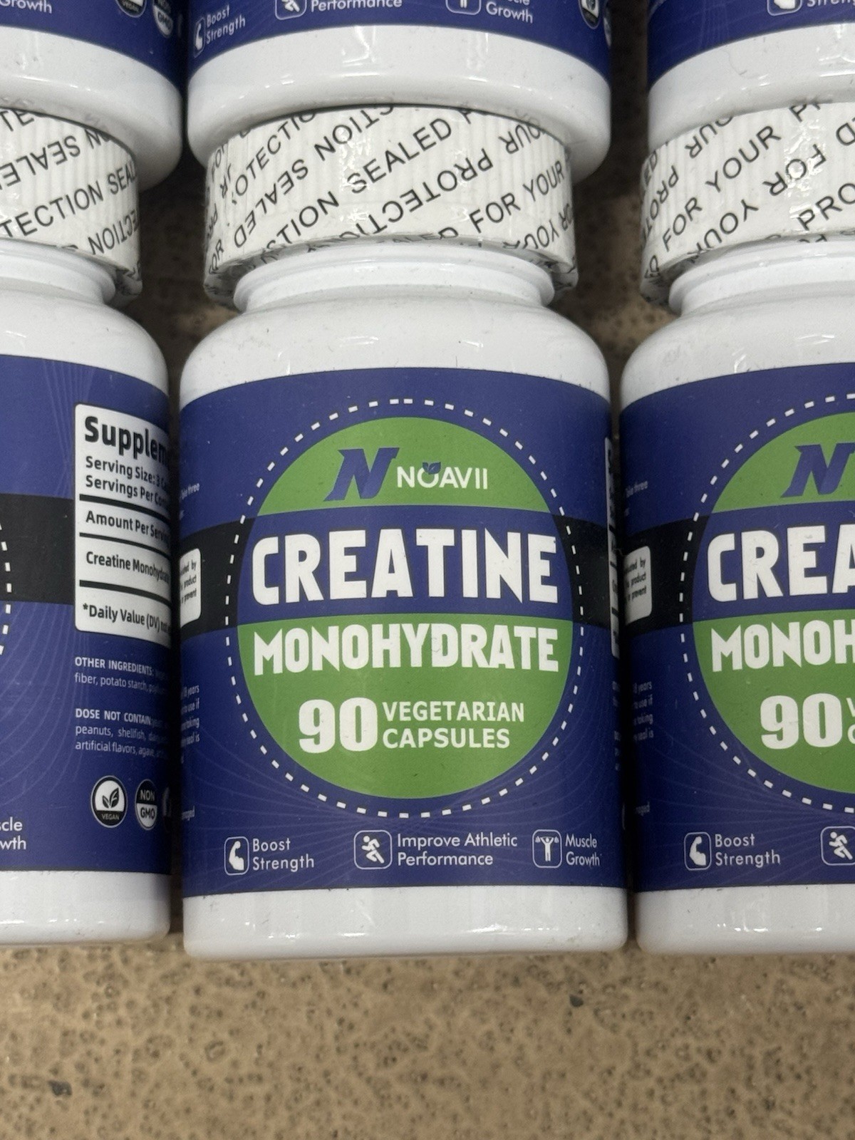 10x Lot Noavii Creatine Monohydrate Strength Muscle 90 Capsules Each Exp. 07/26