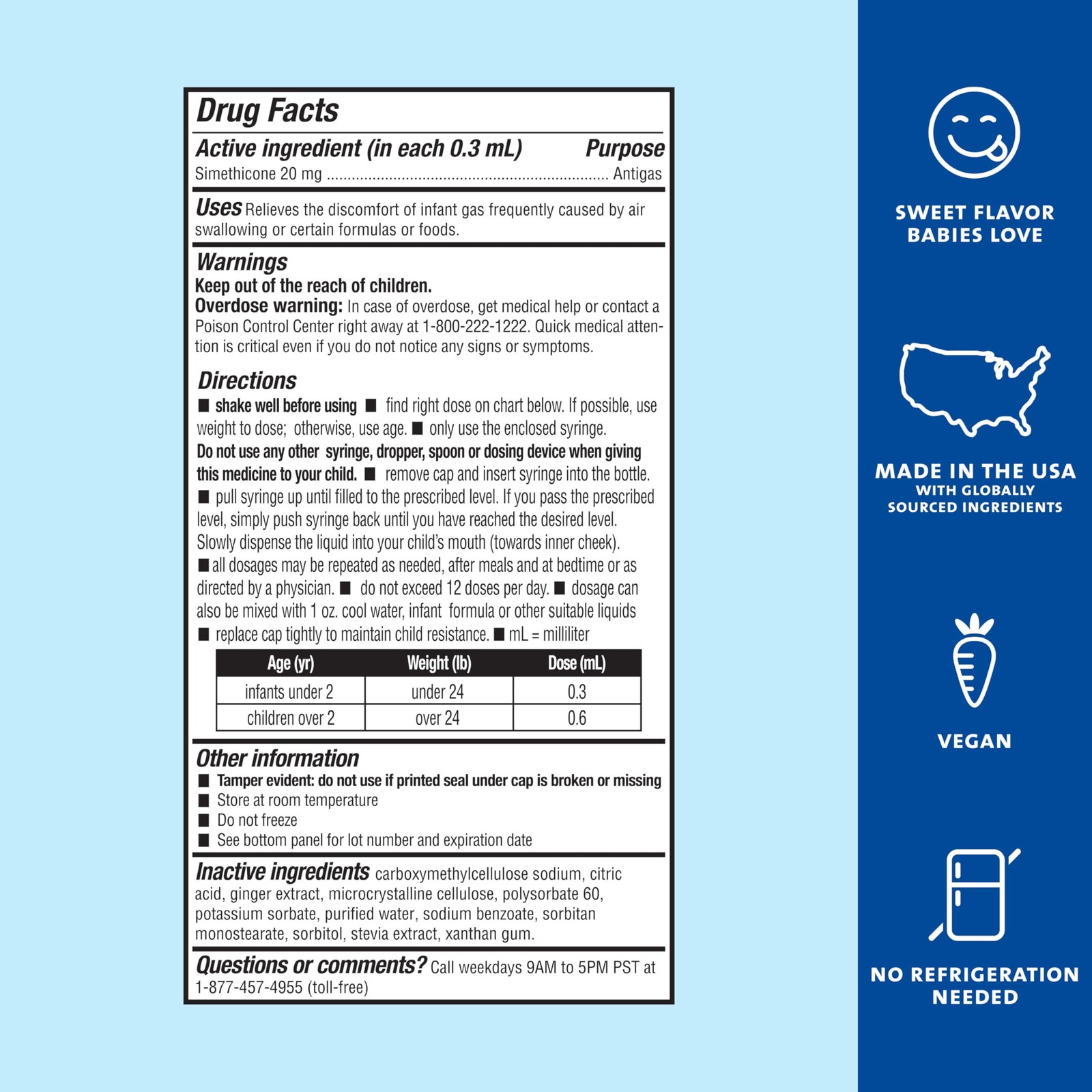 Mommys Bliss Gas Relief Drops Bottle, Simethicone Drops for Infants, Relieves