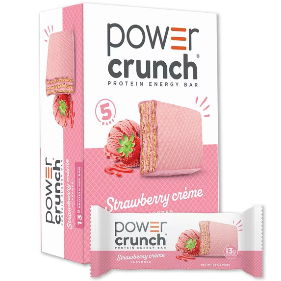 Power Crunch Protein Energy Bars, Strawberry Cream 1.4oz, 5 Count
