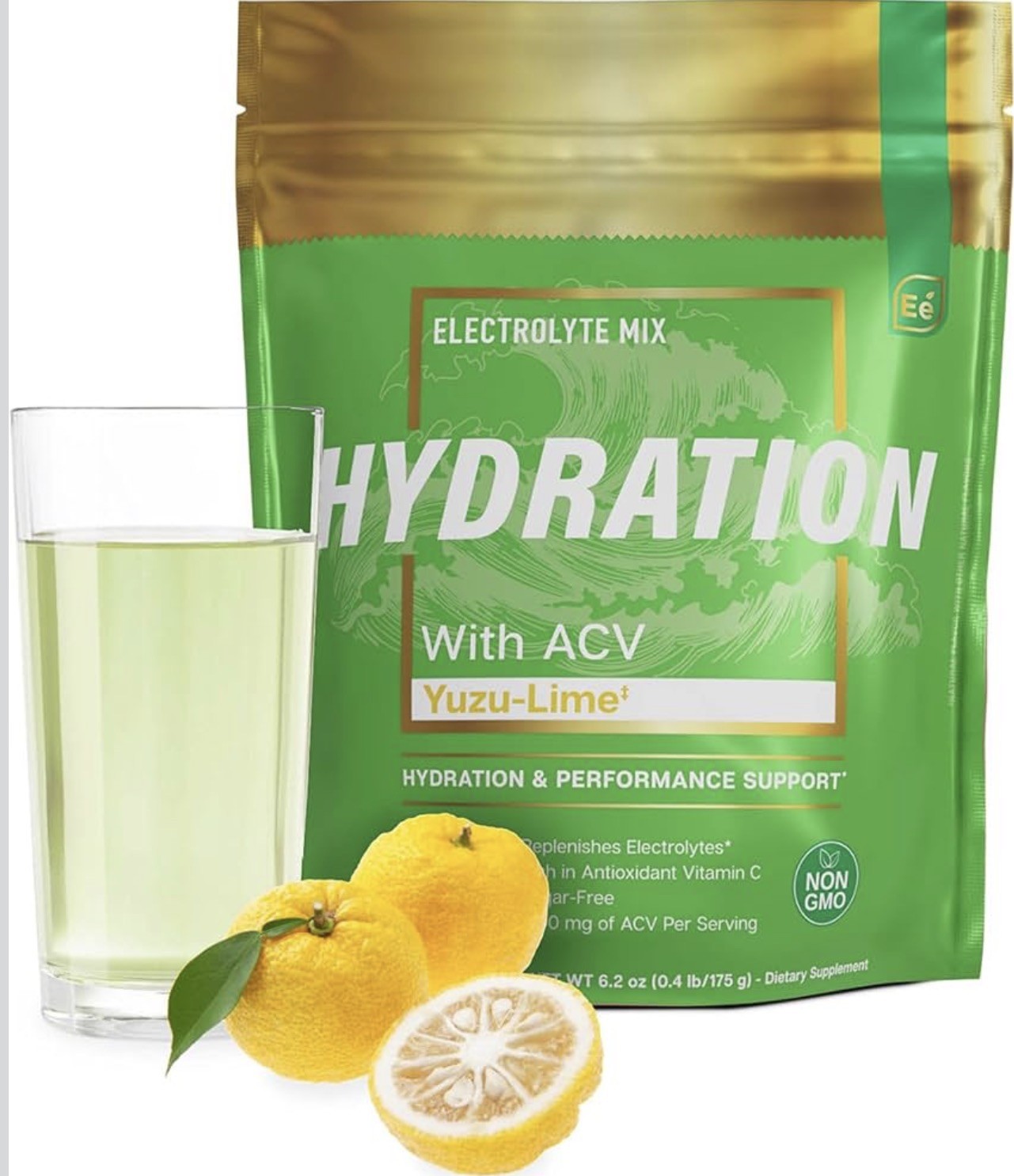 Hydration Packets – Yuzu Lime, Sugar-Free Electrolytes with ACV & Vitamin C, 25