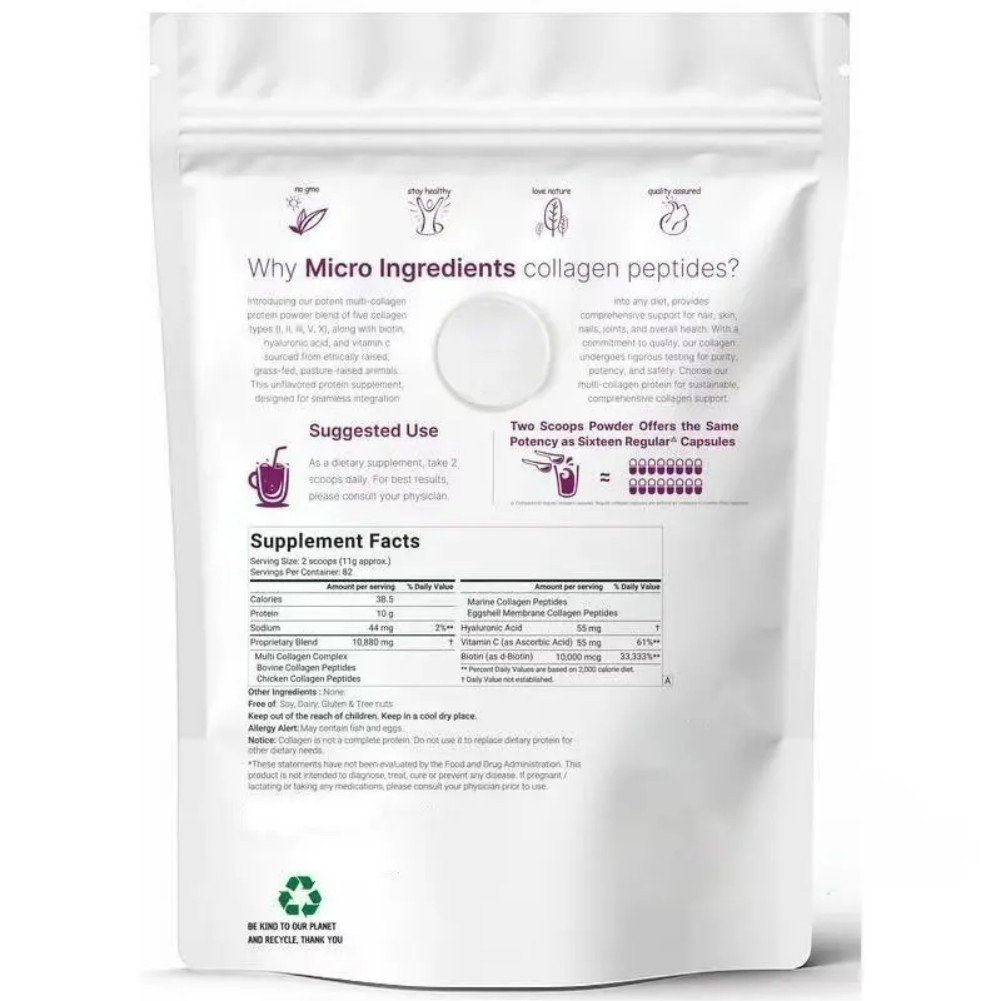 PCS 1-3 Multi Collagen Peptides Powder 2 lb- Hydrolyzed Protein Peptides