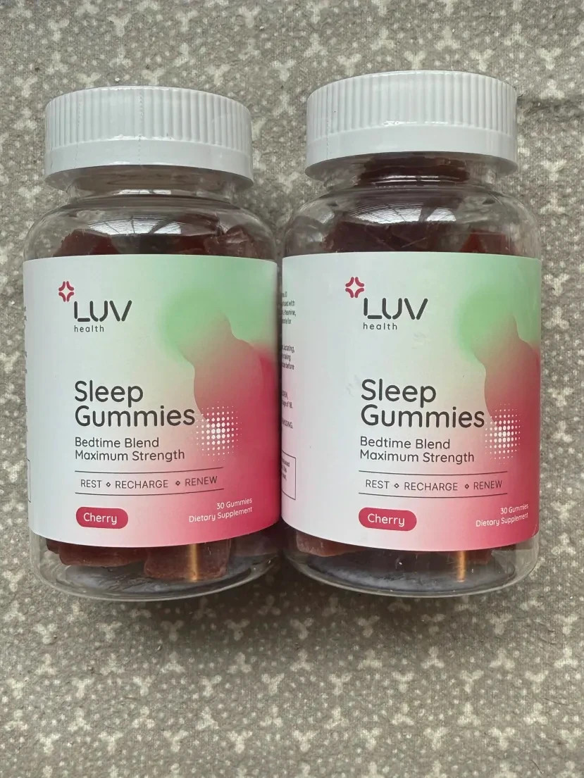 LUV Health Sleep Gummies Cherry Natural Sleep Aid 30 Ct 2x Exp. 02/29 Sealed