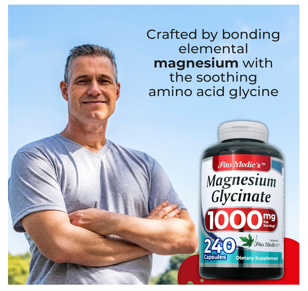 FITO Medic’s Magnesium Glycinate 180 Capsules Glicinato EXP 01/29