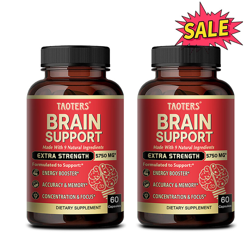 TAOTERS Brain Productivity Pills, Cognitive & Memory Support-60Capsules*2bottles
