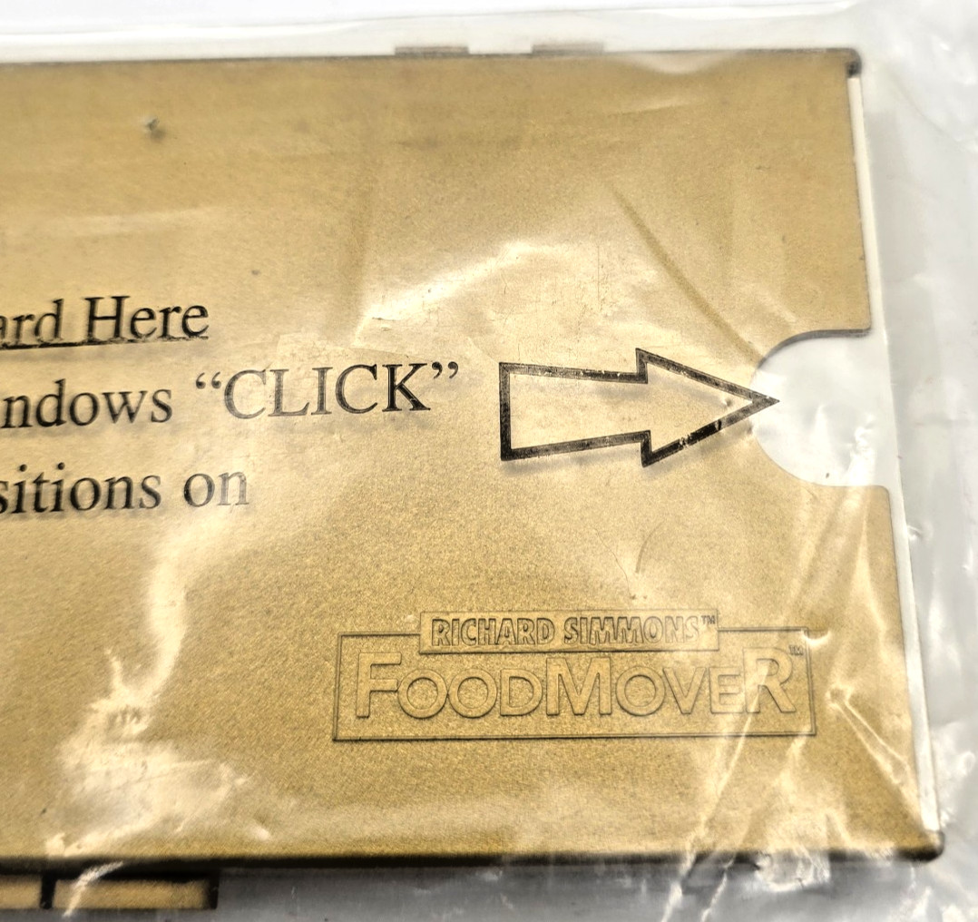 Vtg Richard Simmons Food Mover Gold Weight Loss Food Tracker 1800 Calorie System