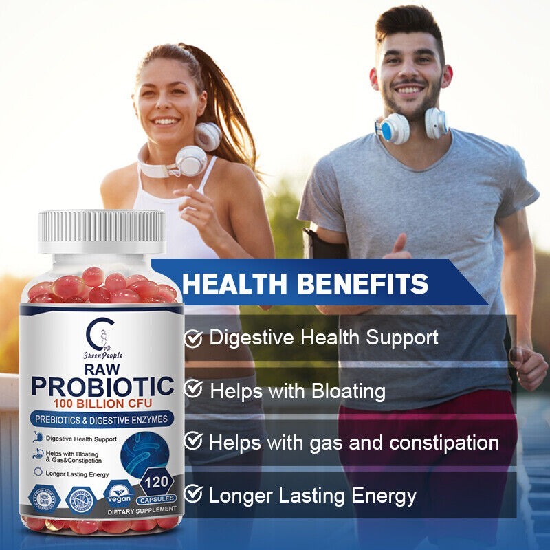 3 x Raw Probiotics 100 Billion CFU Potency Digestive Immune Health 360 Capsules