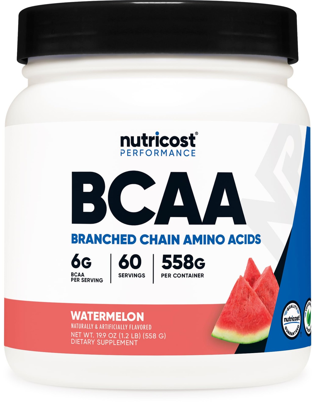Nutricost BCAA Powder 2:1:1 (Watermelon) – 60 0.2 Ounce (Pack of 1), Blue