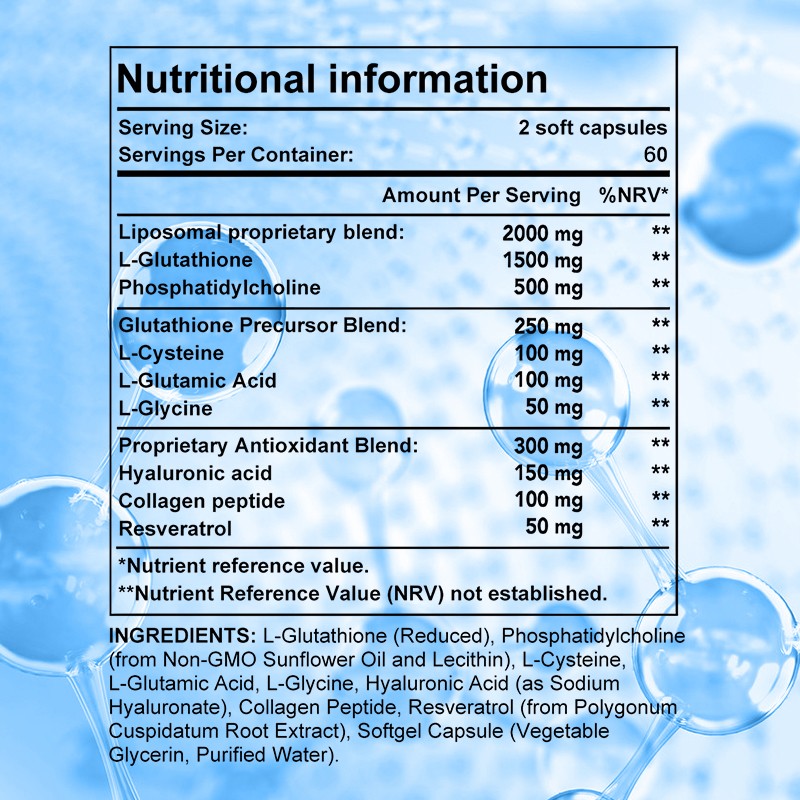 Liposomal Glutathione 2000mg – 120 Softgels for Liver & Immune Health