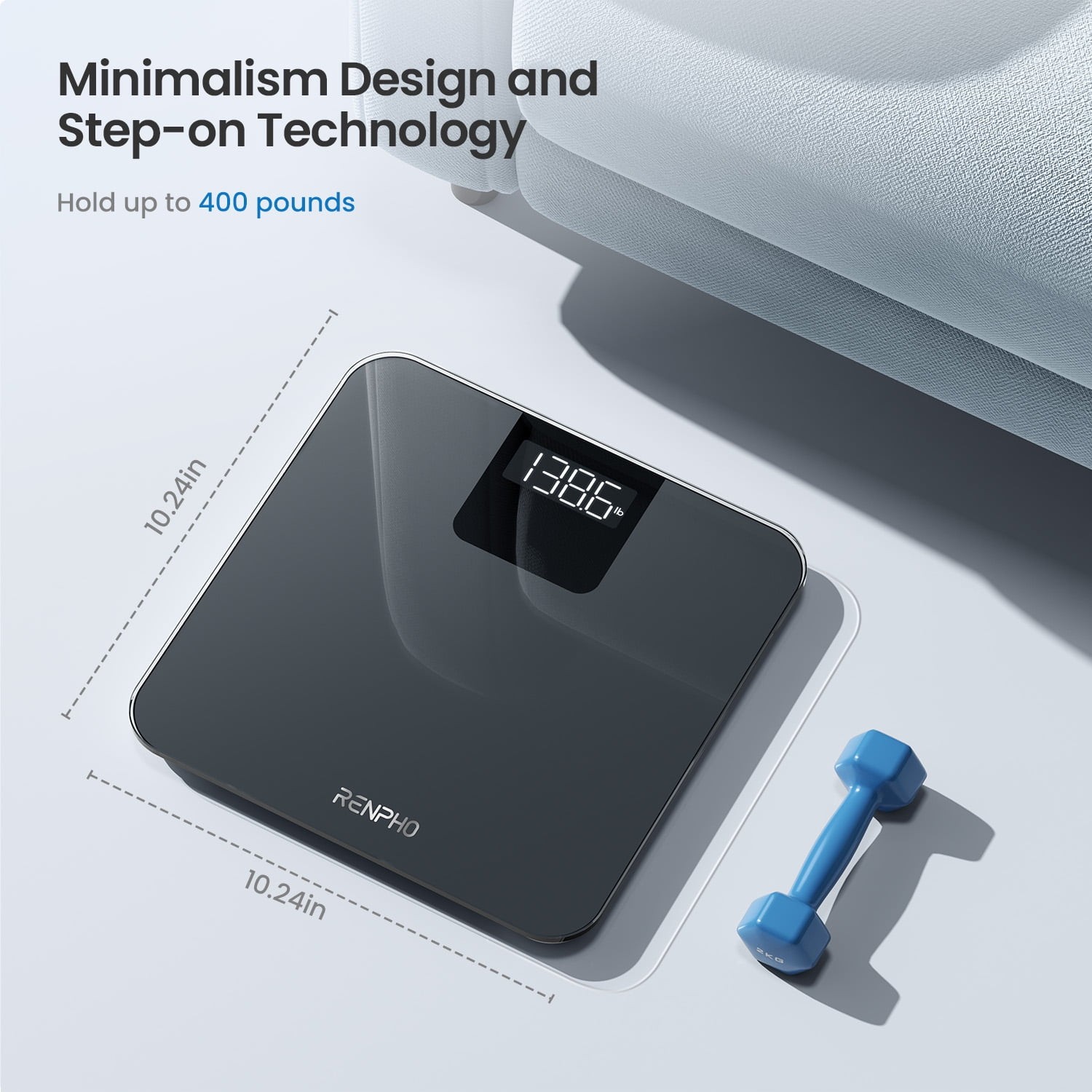 RENPHO Digital Body Weight Scale Highly Accurate Scale for Weight LED Display US
