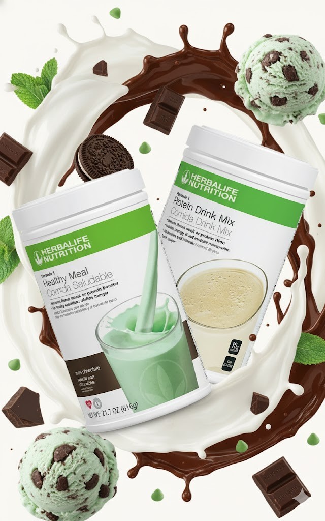 Herbalife Vanilla Protein Drink Mix & Mint Chocolate F1 Set – Premium Duo